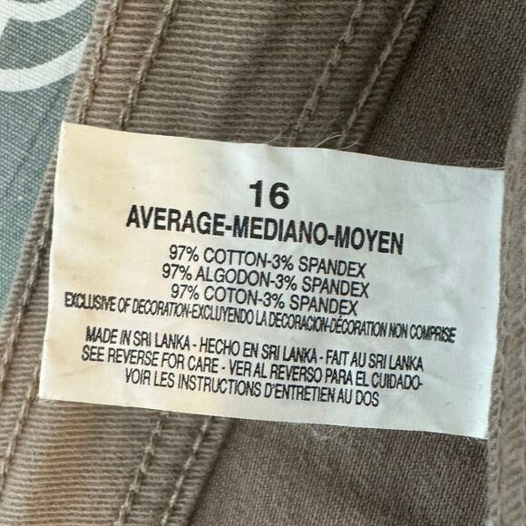 Gloria Vanderbilt Tan Jeans Women’s Size 16 Straight Leg Stretch Casual Comfort - Picture 10 of 11